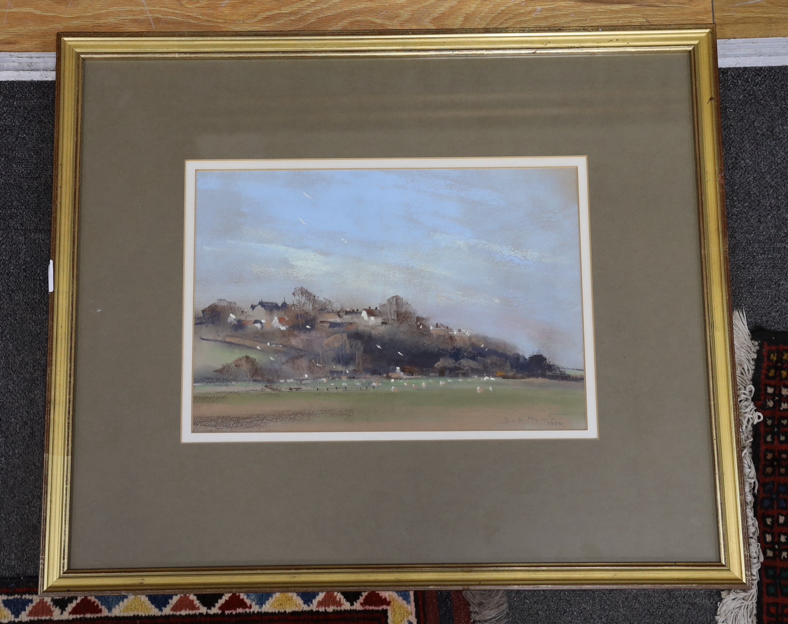 Derek Mynott (1925-1994), pastel, 'Winchelsea, January', signed and dated 1984, 25 x 36cm
